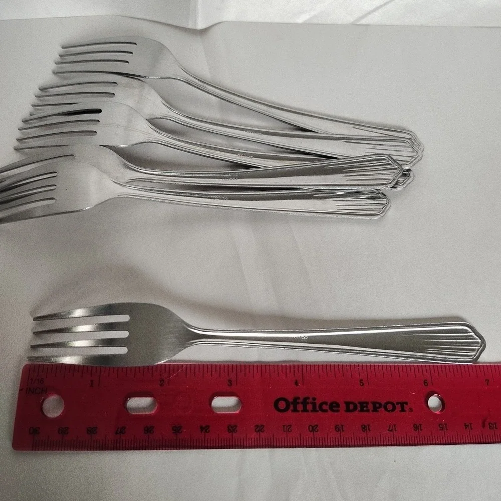 Walco Dinner Forks Stars & Stripes 6 Stainless Steel Forks Vintage Flatware